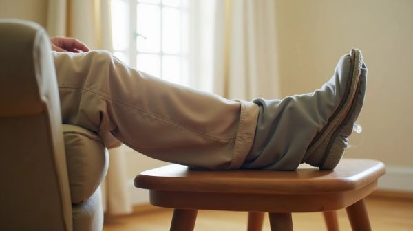 Soulagement des jambes lourdes avec des bottes de pressothérapie
